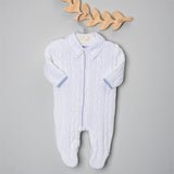 Macacão para Bebê - Classic - Branco e Blue Sky